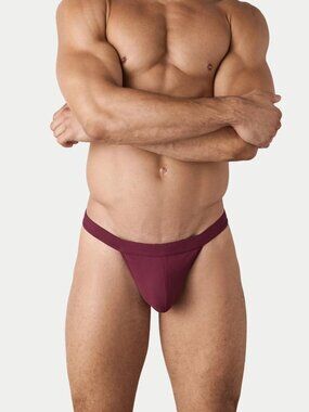 Men's Awry Oasis Swim Thong, Maroon Burgundy, XL NWOT